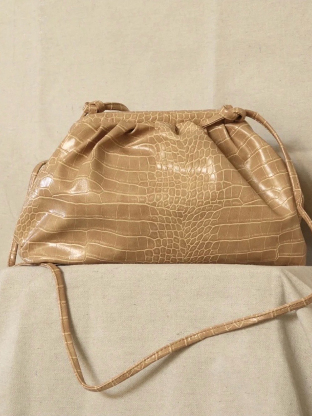 Croc Texture Tan Shoulder Bag

La Voute - Adrienne Bailon Houghton